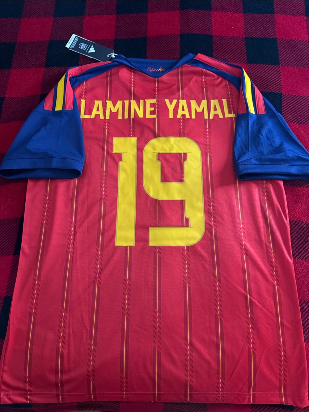 RARE Spain 🇪🇸 #19 Lamine Yamal 2026 FIFA World Cup Winners Adidas Jersey